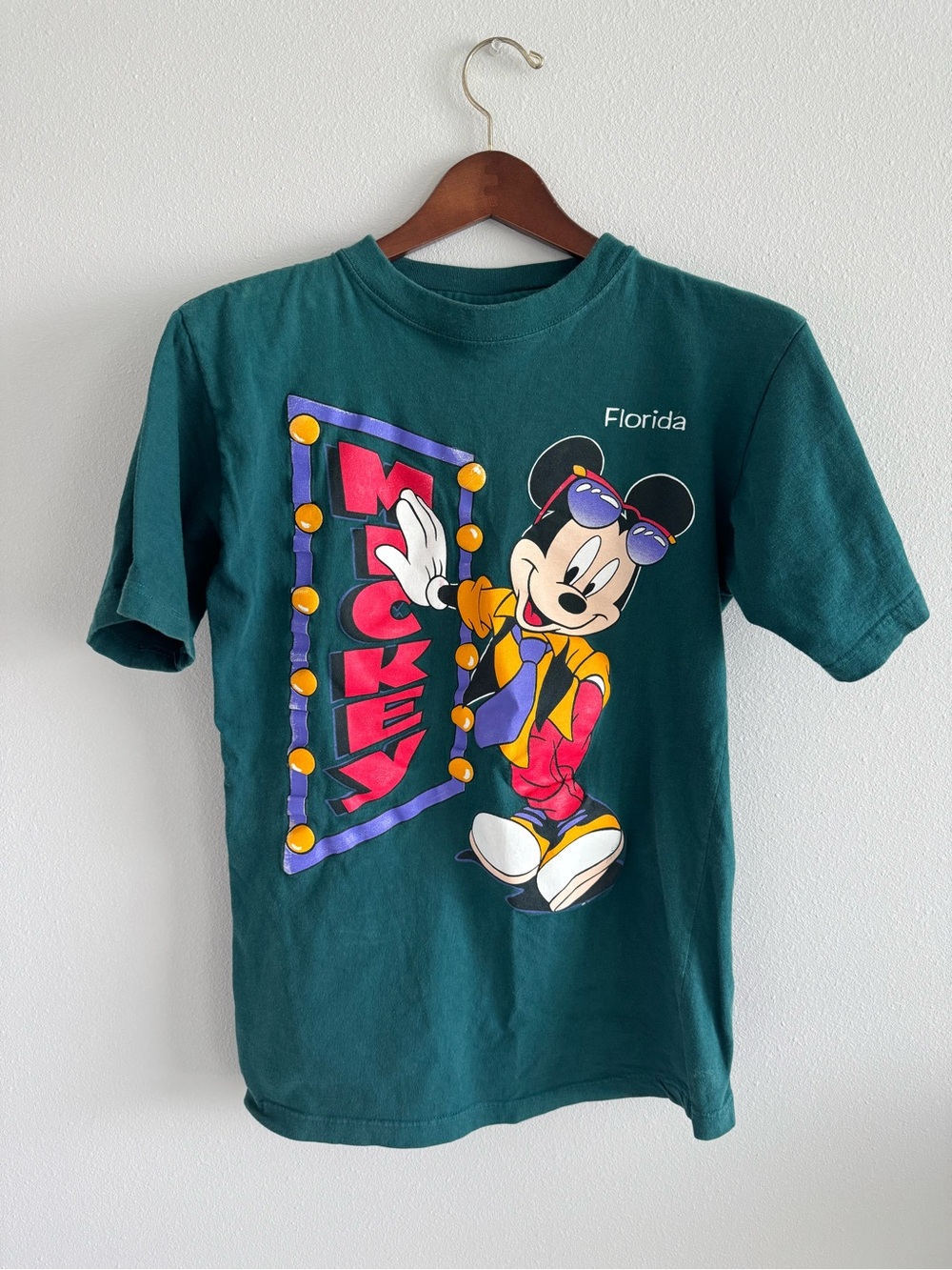 Disney Green Mickey Mouse Florida Graphic Tee